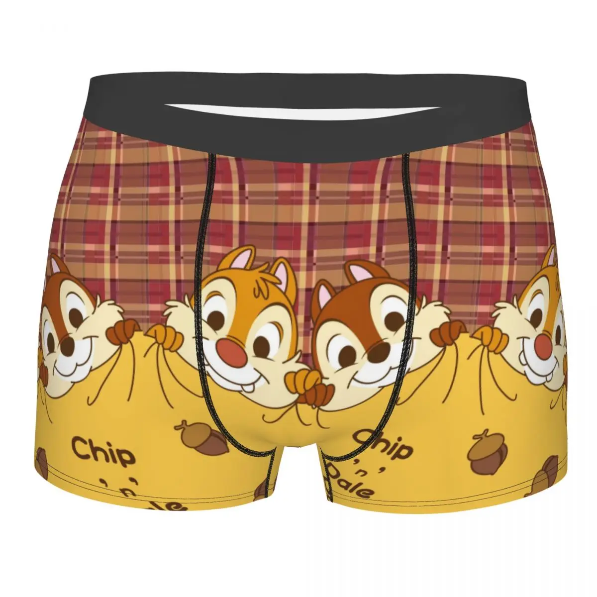 

Мужское модное забавное нижнее белье «Чип и Дейл» на заказ, трусы-боксеры, мягкие шорты, трусы