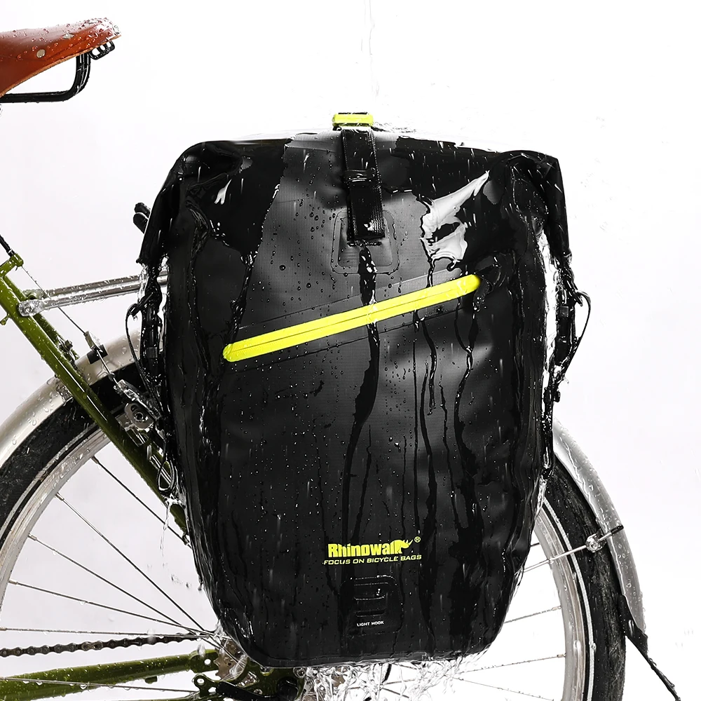 Rhinowalk Wasserdichte Fahrradtasche, 20–23 l, großes Fassungsvermögen, MTB-Radsport-Kofferraumtasche, Fahrrad-Gepäckträger, Hecktasche, Rücksitz-Seitentasche