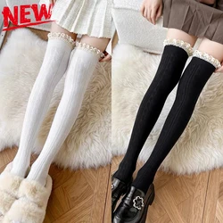 Casual Leg Warmer calze donna Sweet Girls Trendy Over The Knee Lace coscia alta attillata Sexy Legging Lolita Dress Up calze lunghe