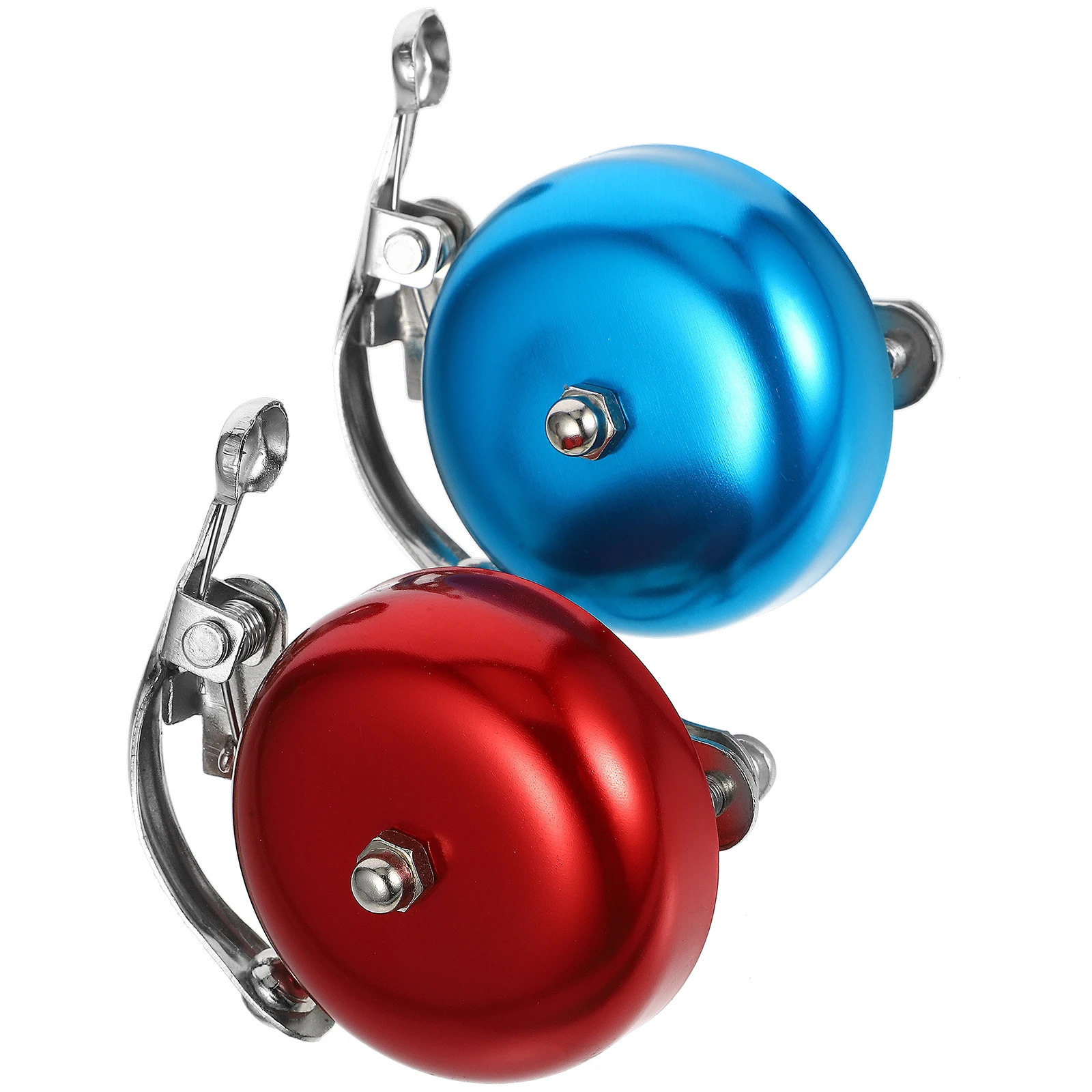 

2pcs Bike Bell for Mountain Road Bikes Large Aluminum Alloy Cycling Accessories Blue Red Durable Protective Layer Loud Clear