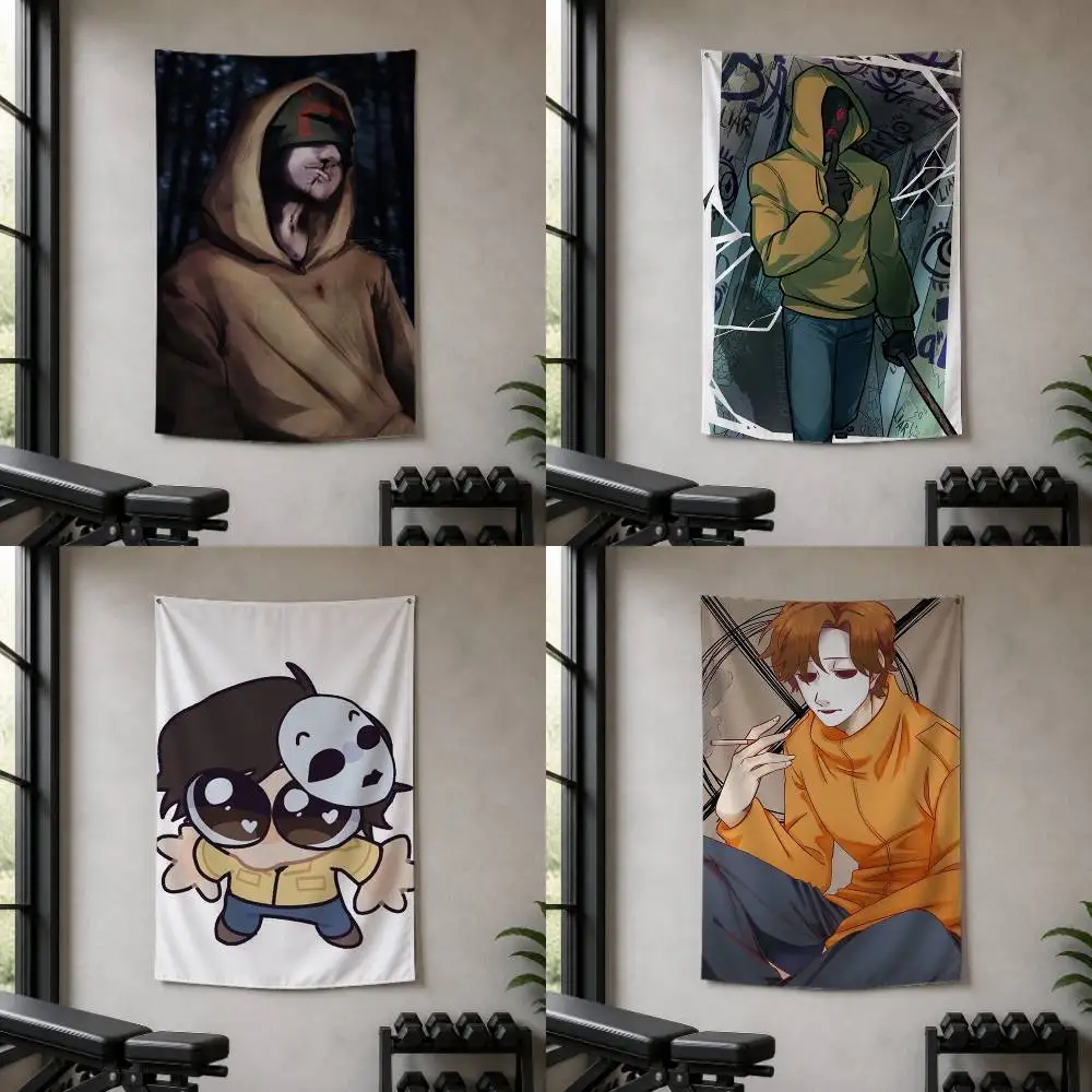 Horror Short Film M-marble H-hornets Decorative Wall Flag Banner for Home Garden Garage Indoor Outdoor Decor
