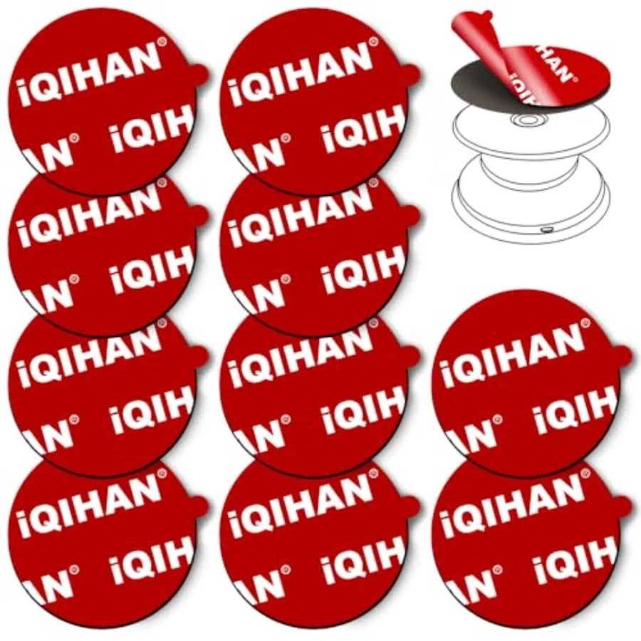 

10 шт. клейких подушечек для крепления Pops Socket, двусторонняя круглая лента для замены основания/задней панели телефона, складная