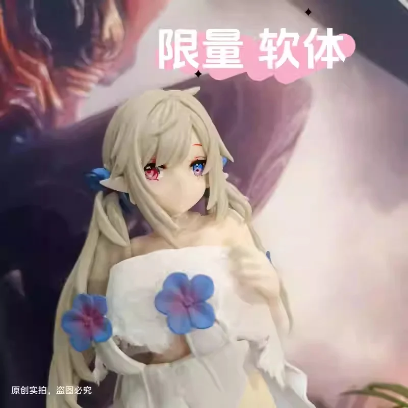 

Premium Microsoft Edition Pure White Elf Collectible Figure High Quality Anime Girl Double Tail Doll Display Toy