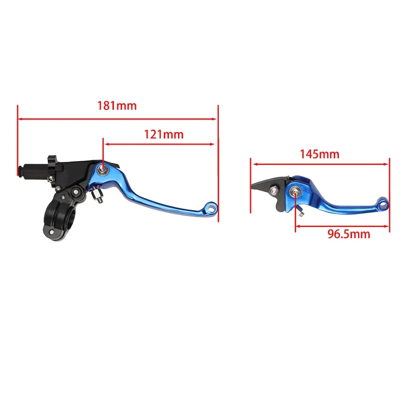 7/8'' 22mm Motorcycle Foldable Adjustment Handlebar Brake Clutch Levers Drum Brake Handle for Dirt Pit Bike Kart ATV Accessories - view 4