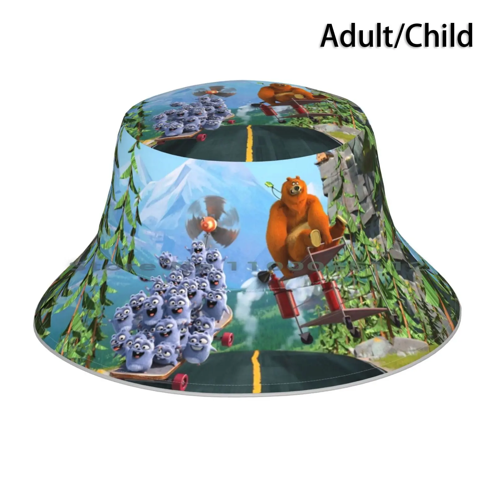 Grizzy And Les Lemmings Bucket Hat Sun Cap Cartoon Kids Childhood Animated Show Series Tv Movie Blast From The Past Children