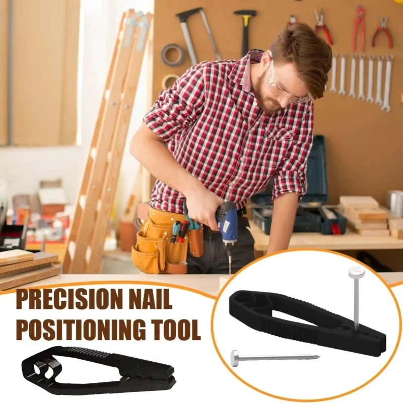 Portable Nail Fixer Woodworking Tool withPlastic Sliding Joint Pliers Finger Protection for Maintenance And Woodworking Projects