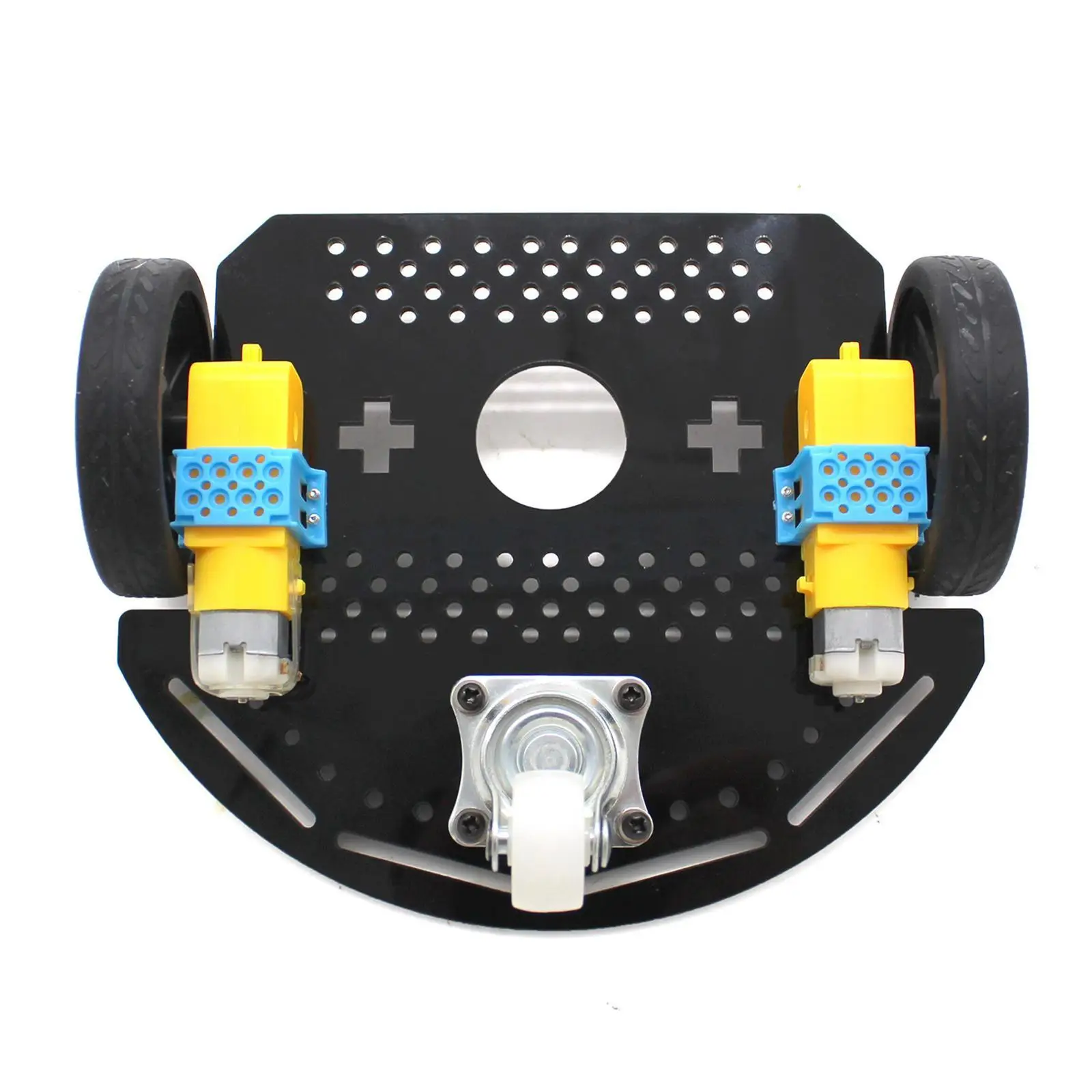 2WD Smart Robot Car Chassis Replacement High Friction Nonslip with Double Motors Base Easy Installation Intelligent Vehicle Part