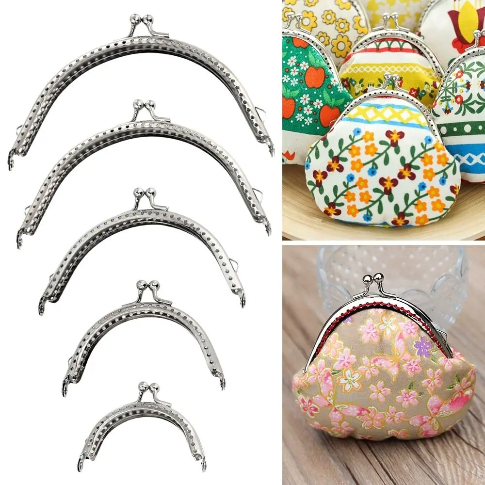 Purse Clasp Frame Bag Kiss Clasp Lock Vintage Metal Purse Frame for DIY Craft Purse Bag Making