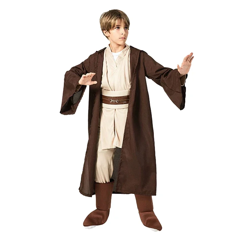 

Boys Jedi Warrior Movie Character Cosplay Party Clothing Kids Child Fancy Halloween Purim Carnival Costume