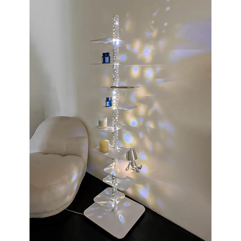 

Ambient floor lamp shelf integrated modern simple study bedroom living room