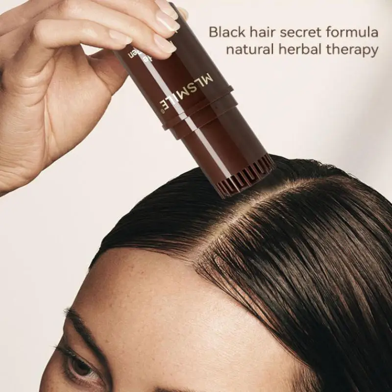 Hair Root Touch Up Pen Instant Gray Hair Cover Dye Hairline Filler Black Brown Burgundy Disposable Temporary Hair Color Stick