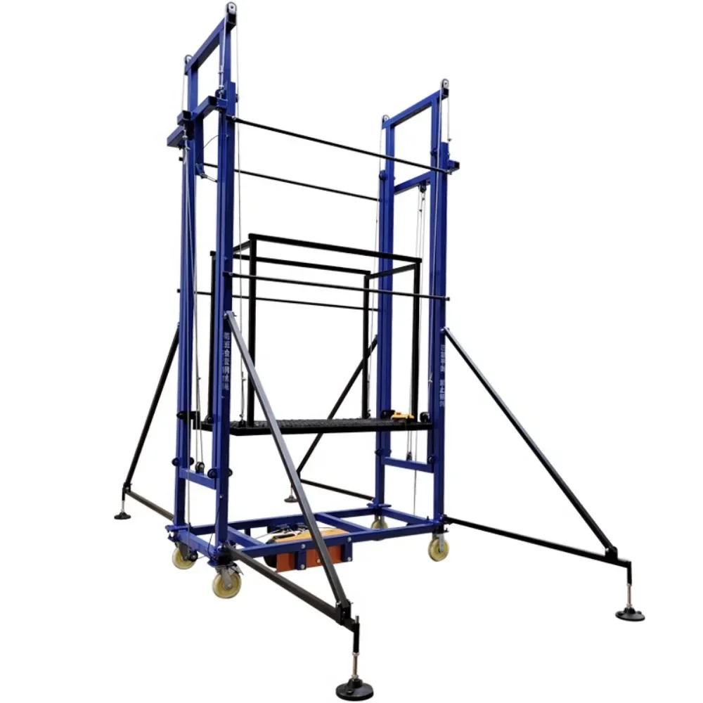 Electric scaffolding automatic lifting platform folding