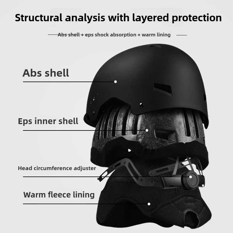 Eastinear هريرة خوذة تزلج الرجال نظارات الثلوج في واحد معدات التزلج الرياضية الدافئة للكبار على الجليد خوذة على الجليد الملحقات #3