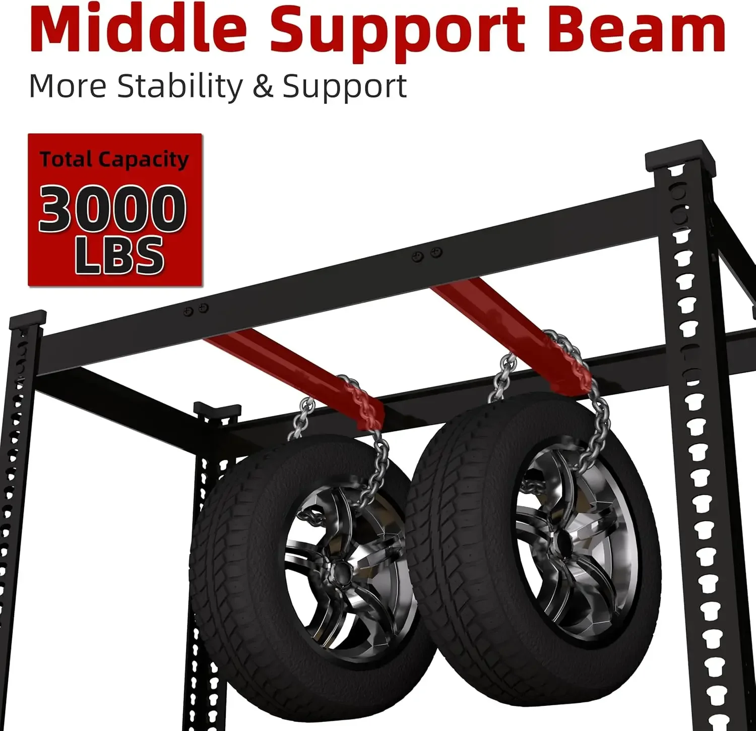 48" W x 24" D x 72" H Adjustable Garage Storage Shelves - 5-Shelf Heavy Duty Shelving Unit, Metal Utility Storage Organizer Rack