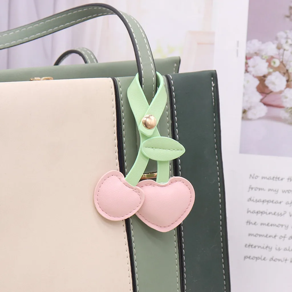 Fruit Decorative Pendant Rose Gold Hardware Backpack Keychain Pendant Keychain For Car Keys 3d Design Pu Leather Key Chain