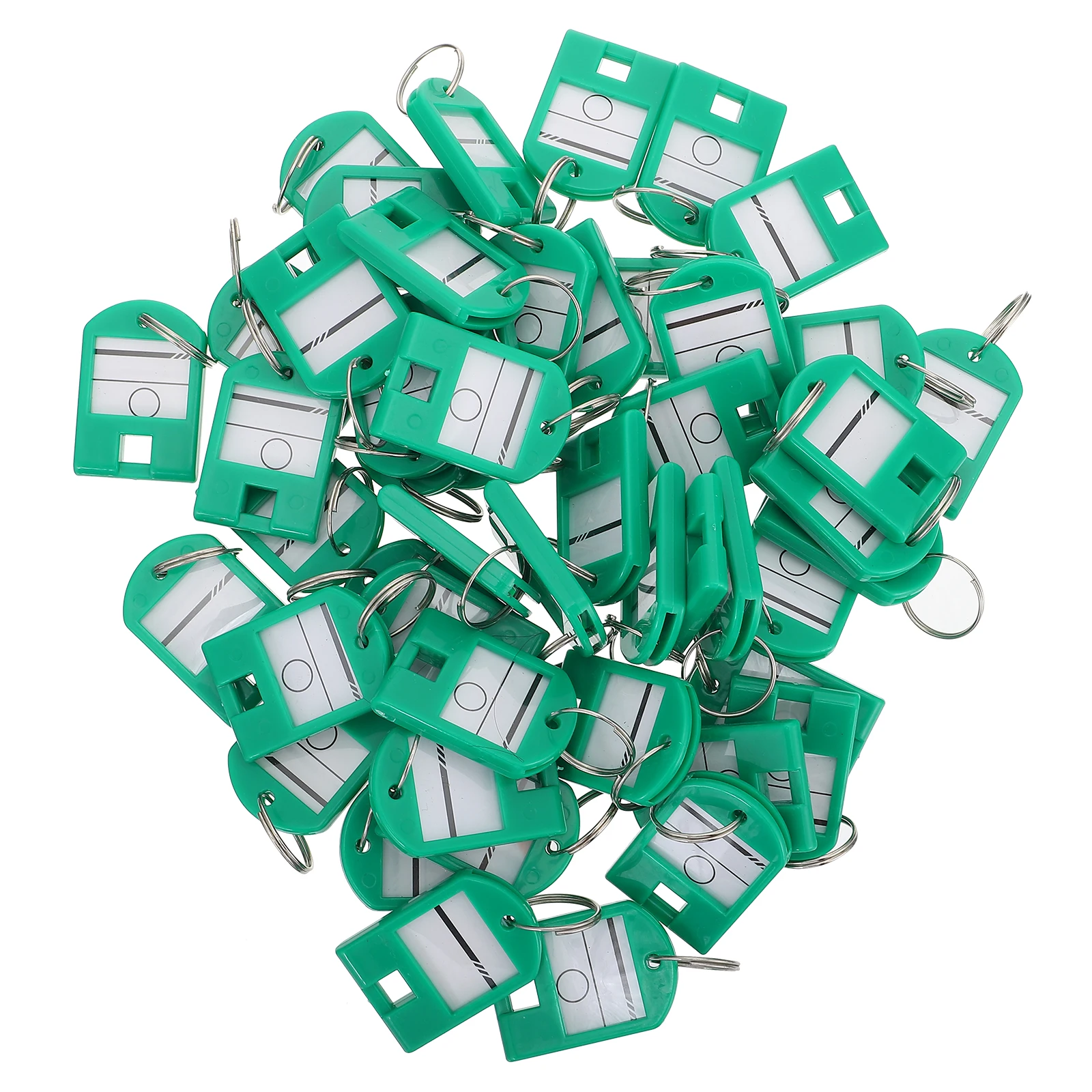 50pcs Plastic Key Tags Id Label Tag With Split Ring For Luggage Hotel Gym Sauna Bag Keychain Label Identifier Reusable