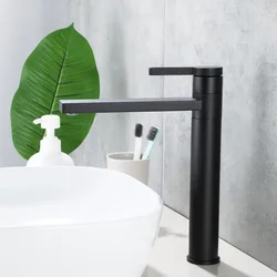 Bathroom Basin Faucet 360°Swivel Spout Vessel Sink Mixer Taps Single Handle Deck Mounted Washbasin Faucet  Hot Cold Water Taps