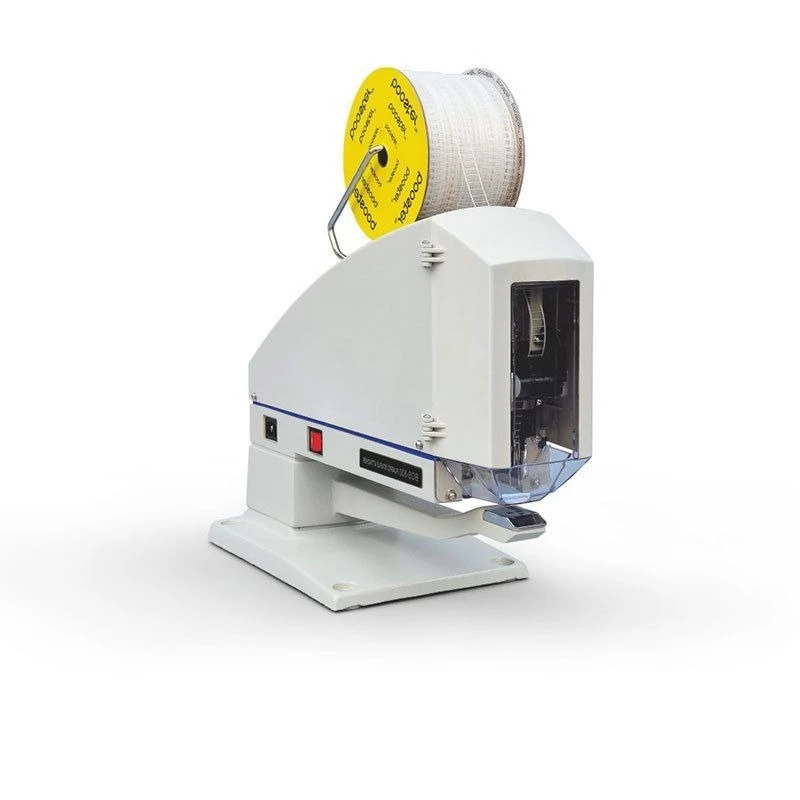 Trapezoidal Plastic Pin Attaching Machine, Garment Label Fixer for Jeans Tagging