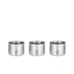 Keith 50ML Double Wall Titanium Tea Cup Teacups Chinese Kung Fu Tea Mug Anti-scalding Wine Coffee Alcohol Whiskey Drinkware MINI
