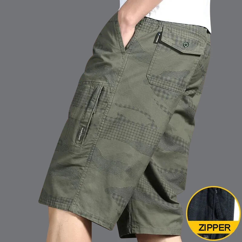 High Quality Men\'s Camouflage Shorts Print Casual Short Pants 6XL Plus Size Below Knee Shorts Homme Sprots Pants