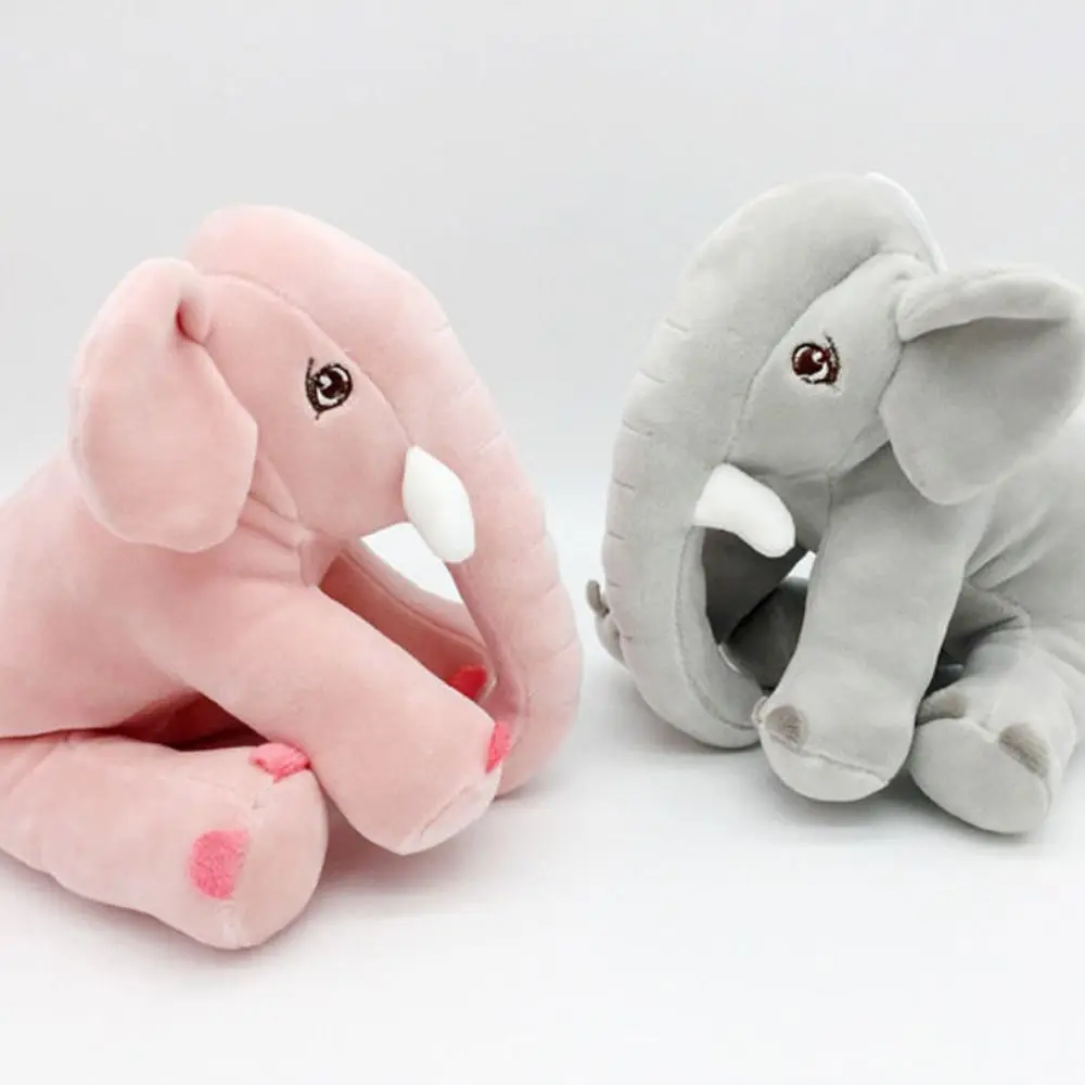 Stuffed Animals Elephant Throw Pillow Sofa Decorative Stuffed Elephant Back Cushion Sleeping Doll Elephant Doll Baby Infants