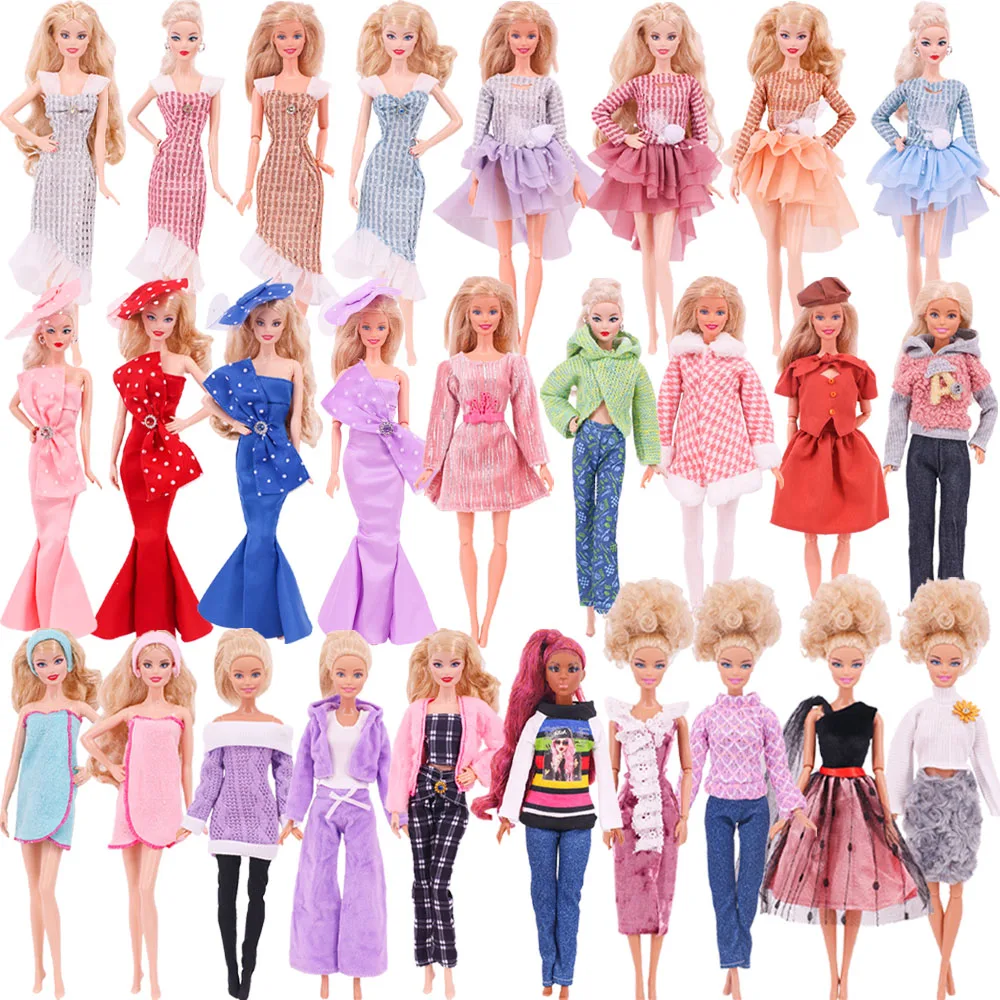 Fashion Doll Clothes Daily Wear Casual Outfits Vest Shirt Skirt Pants Evening Dress Accessories Clothes For Barbis Doll Toys