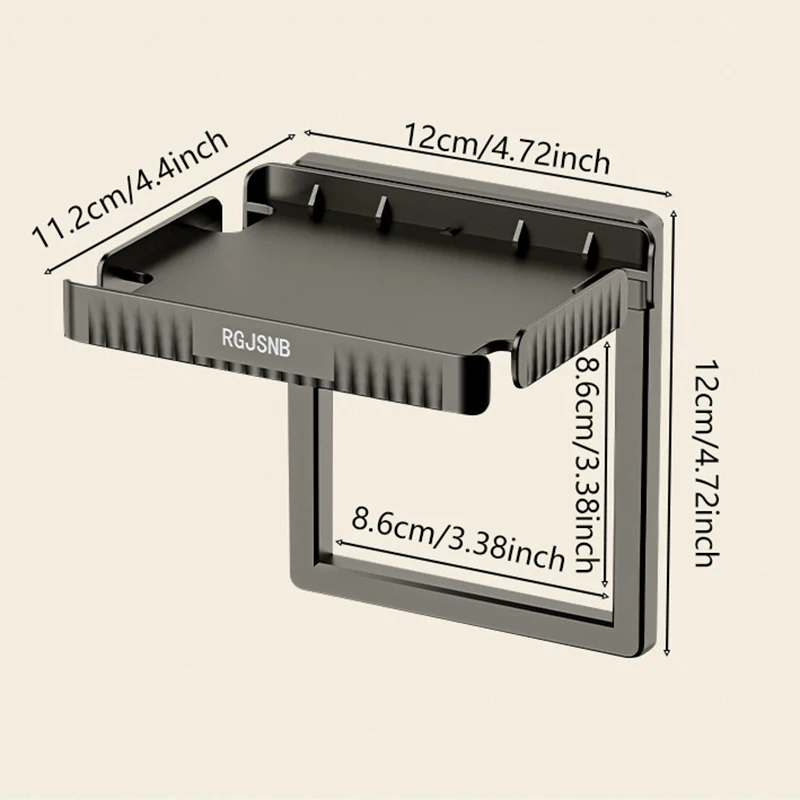 Wall Outlet ชั้นวางสะดวกทนทานซ็อกเก็ตชาร์จโทรศัพท์มือถือผู้ถือสาย USB Rack สําหรับห้องน้ําห้องครัวห้องนั่งเล่น