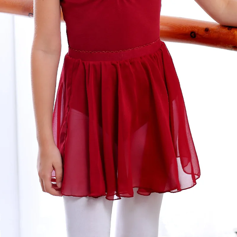 Crianças meninas profissional crianças dança meio fio saia meninas meio chiffon crianças saia de balé curto avental roupas de dança