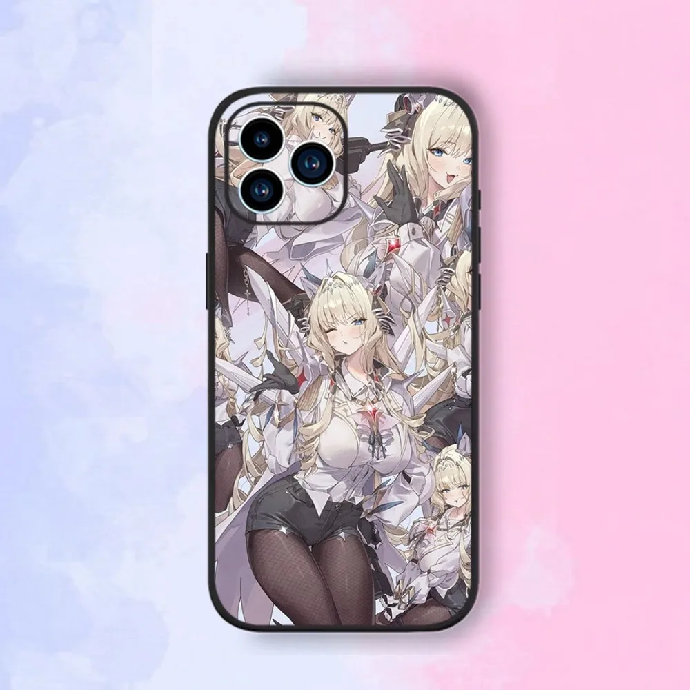 Game Goddess of Victory Nikke Phone Case For iPhone 15,14,13,12,11,XS,XR,X,8,7,Pro,Max,Plus,mini Silicone Black Cover