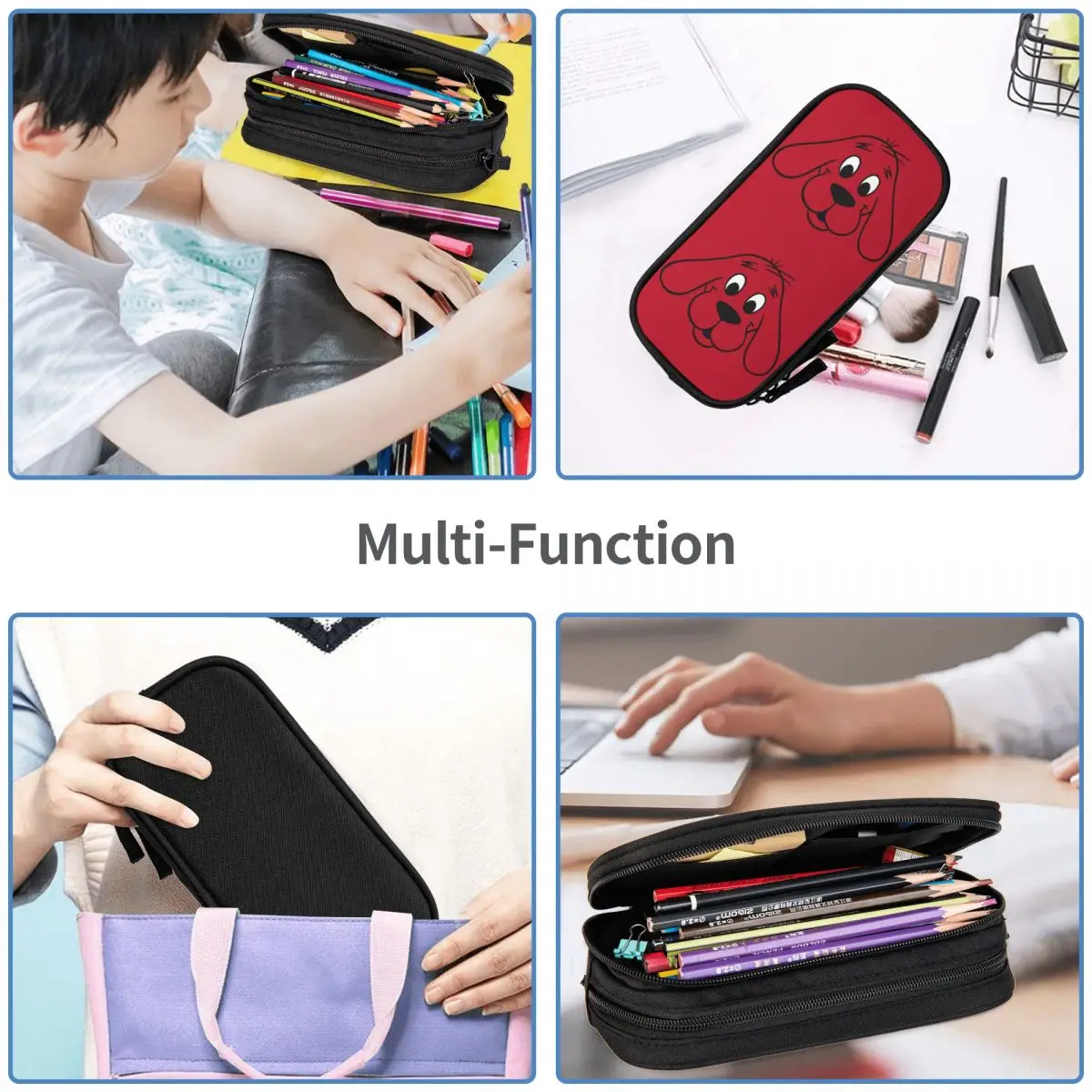Cliffords The Big Red Dog Pencil Case Students Lovely Pencil Bag Custom DIY School Pencil Cases Supplies Gift Idea - view 6