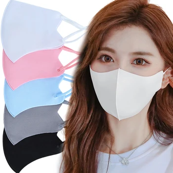 Masque facial d'été en soie glacée pour femmes, Protection s...