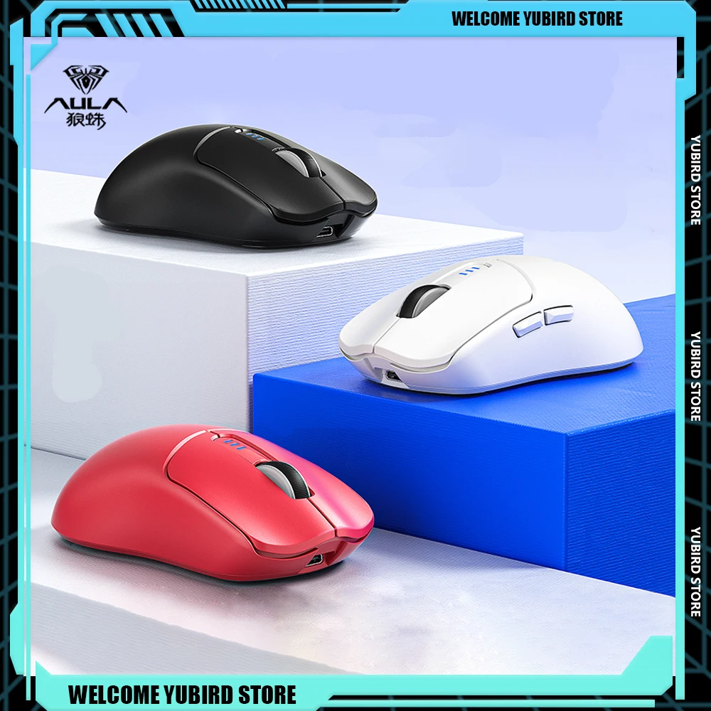 AULA SC580 Series E-sports Lightweight Gaming Mouse 10000DPI Wireless Bluetooth Tri-mode Customized Mice Office PC Accessories