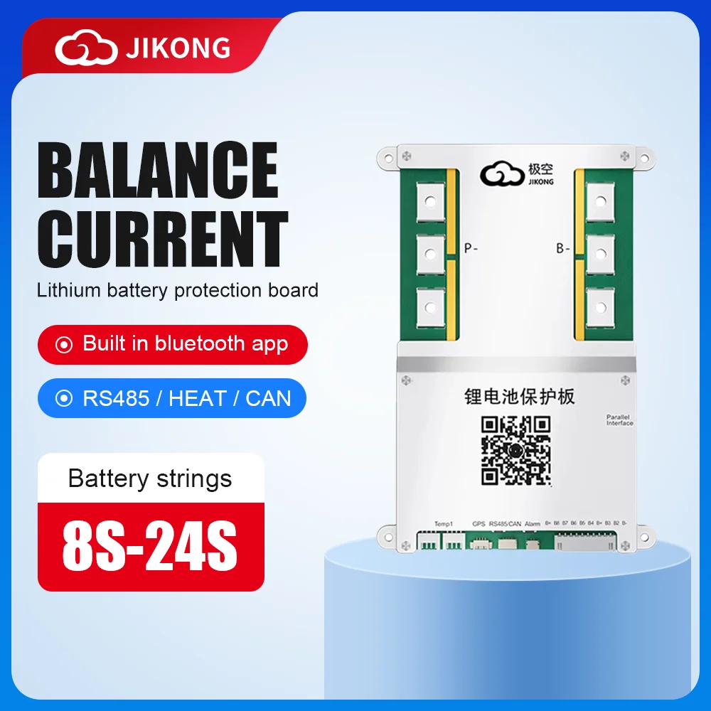 JIKONG JK BMS B2A8S30P 300A bms 4S 5S 6S 7S 8S Li-ion Lifepo4 LTO BATTERY 12V 24V  2A ACTIVE BALANCE JIKONG SMART BMS ON SALE