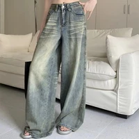 Y2K Loose Straight Leg Jeans Women Trousers Baggy Wide Fit Casual High Waist Retro Washed Vintage Style Women's Jeans Jeans 3