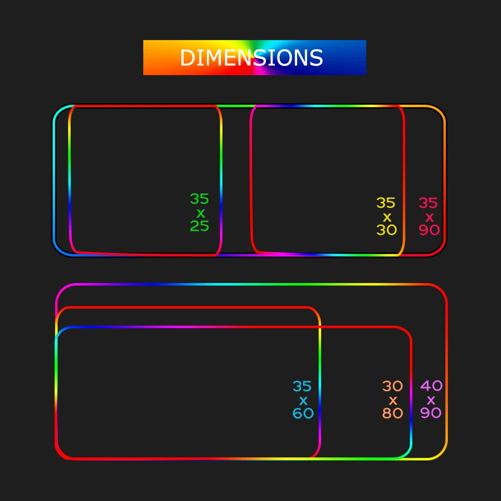 DIY Mouse Pad RGB Customized Desk Mat Mousepad Dropshipping Desk Gadgets Table Cushion Mouse Carpet Desktop Mat Setup PC Gamer