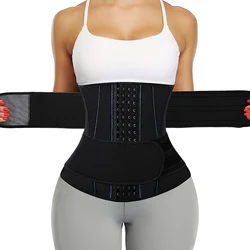 Neoprene Sauna Waist Trainer Corset Sweat Belt Body Shapewear Women Workout Fitness Girdle Belly Slimming Double Belt Fajas