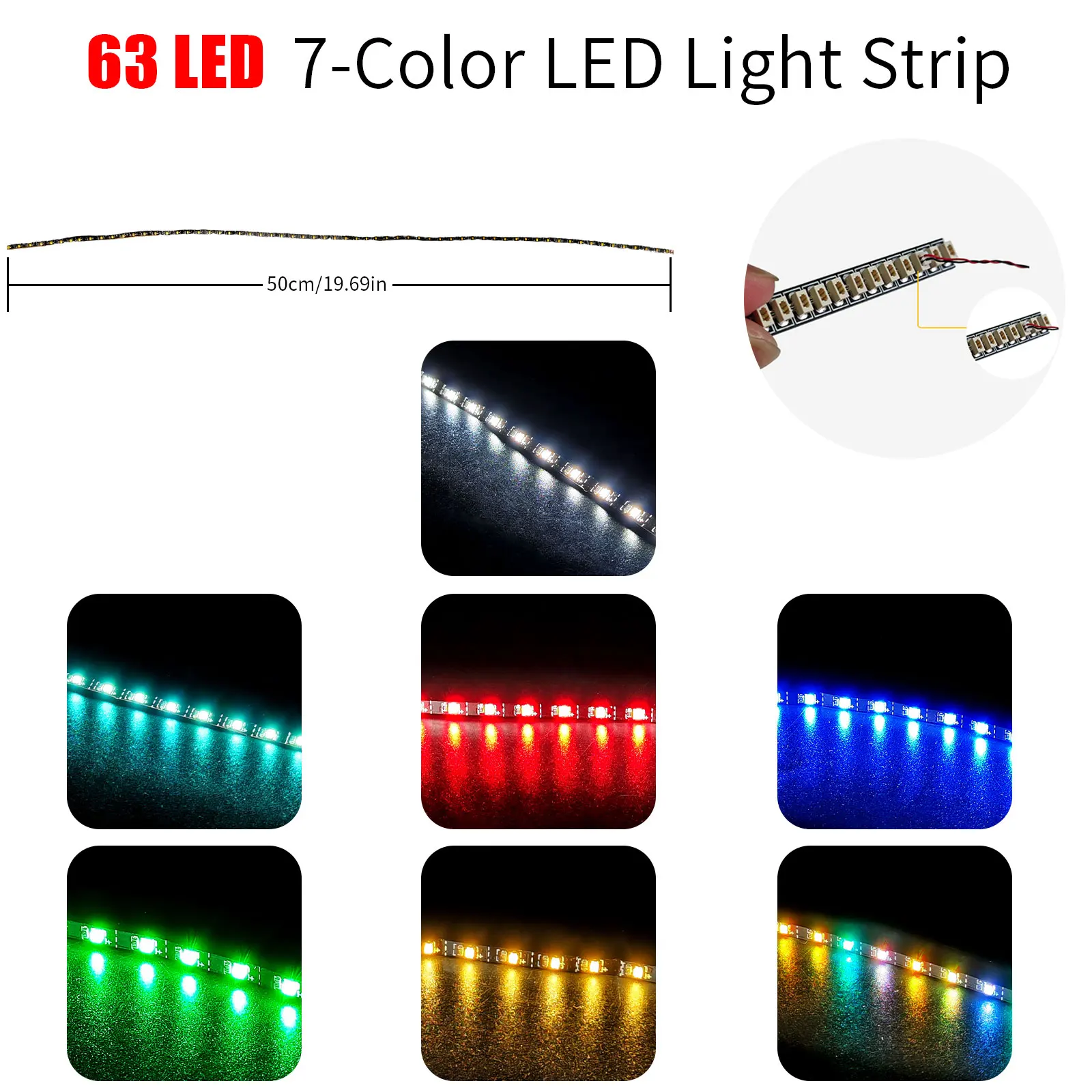 1pcs LED Light Strip with Adhesive Back, Compatible with Lego Building Block Models, DIY building blocks lighting accessories - view 4