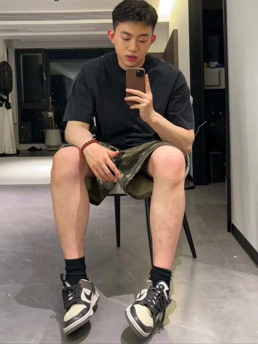 

American Sle Camouflage Workwear orts Men's Loose Casual Dstring Five-Quarter Length Summer Faion Street Vibe