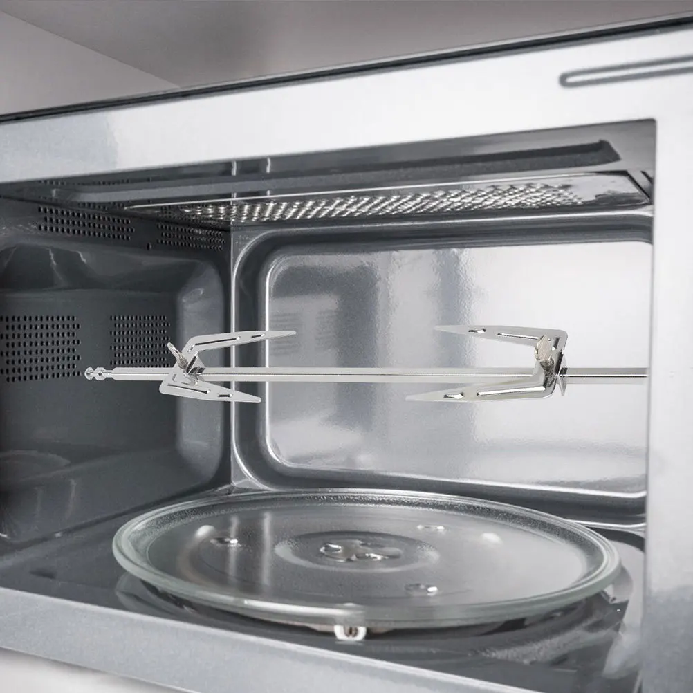 

2Sets Stainless Steel Roast Chicken Forks Home Kitchen Rotating Meat Grill Bbq Tools Oven Accessories Roast Chicken Forks