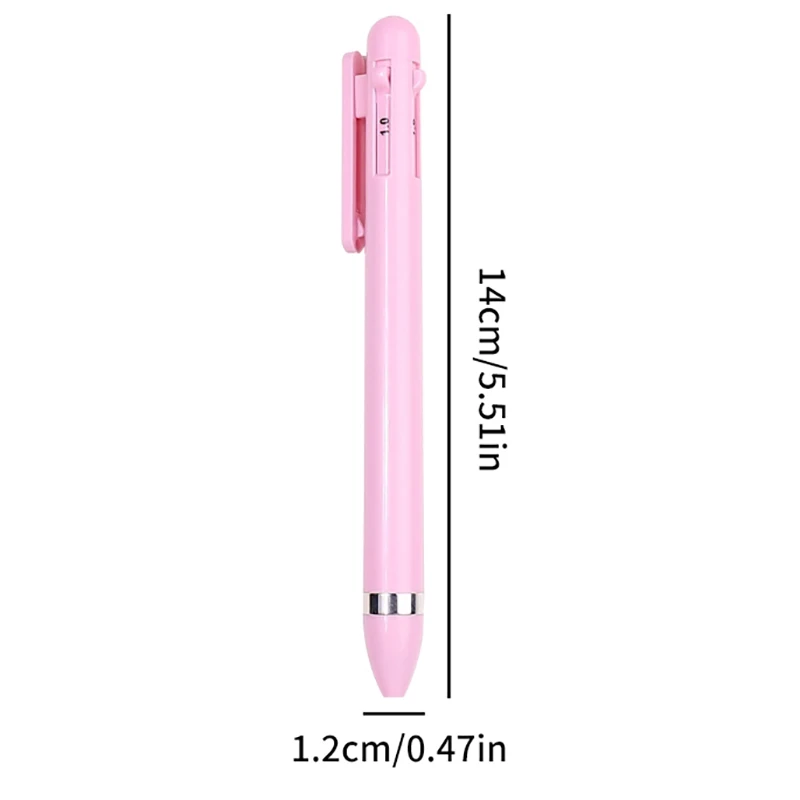 4-in-1 nagelpunt diamantpen balpen ontwerp nagelgereedschap manicure tip stipverf roze/witte pen met 4 verschillende maten