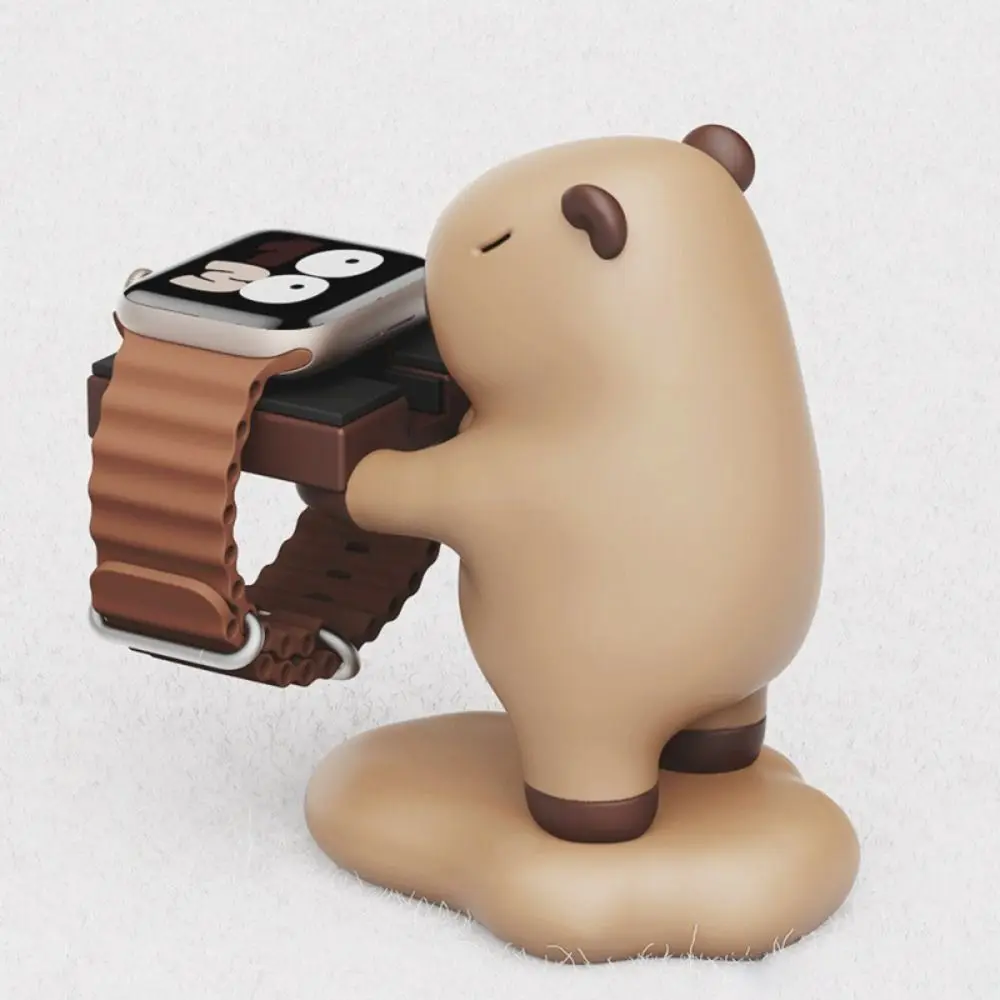 Soporte de carga para reloj Capybara, base de carga de diseño bonito Kawaii, soporte de carga antideslizante multifuncional para Apple Watch