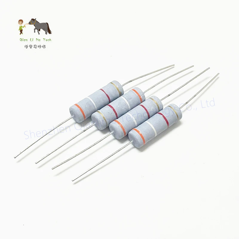 5pcs 5W 5% Metal oxide film Resistor 0.1R ~ 1M 0.12R 0.15R 0.68R 1R 1.2R 1.5R 2R 2.2R 2.7R 3R 3.3R 3.6R 4.7R 5.6R 6.8R 8.2R 10R 12R 18R 20R 30R 47R 51R 68R 100R 200R 330R 1K 2K 3K ohm