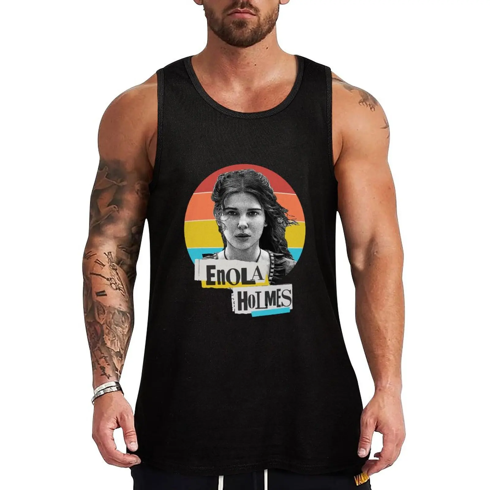 Camiseta sin mangas vintage Enola Holmes, camiseta sin mangas holgada para uso diario, ropa informal sin mangas para verano