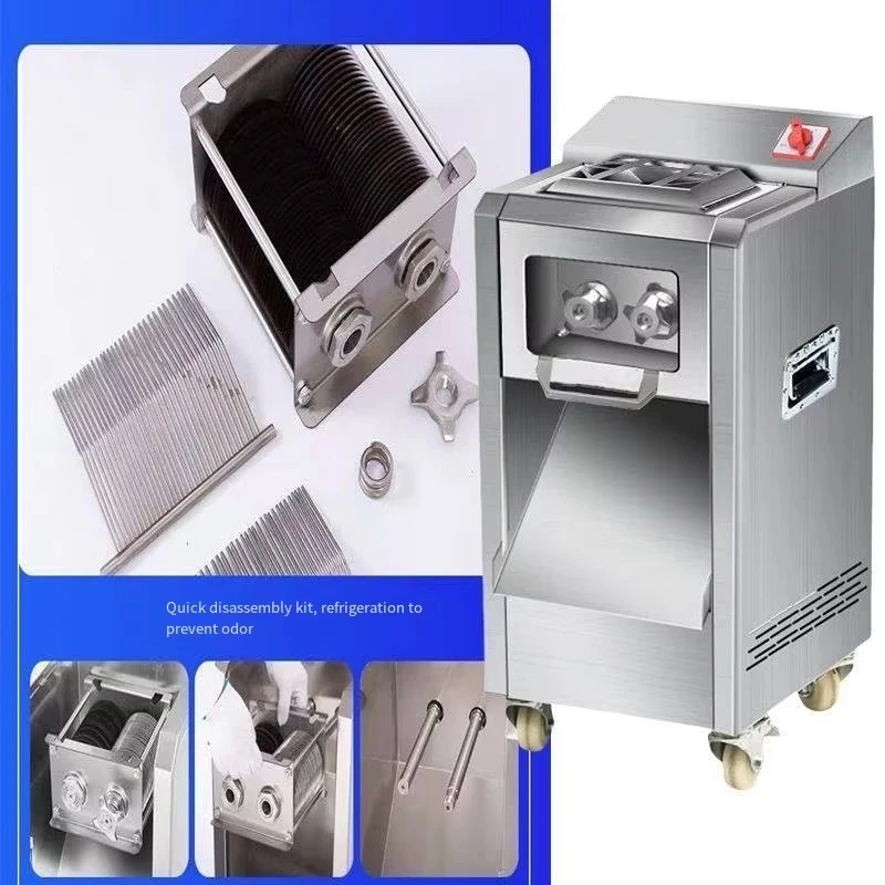 Stainless Steel Electric Meat Vegetable Cutting Grinder Machine Automatic Slicer For Meat Meat Block Cutter Slice