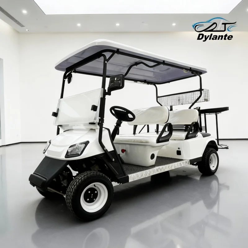 جديد 4 مقاعد الكهربائية الذهاب كارت بطارية ليثيوم تعمل بالطاقة عربة جولف 4 الركاب CE معتمد لمشاهدة معالم المدينة عربات التي تجرها الدواب عربة جولف كهربائية #6