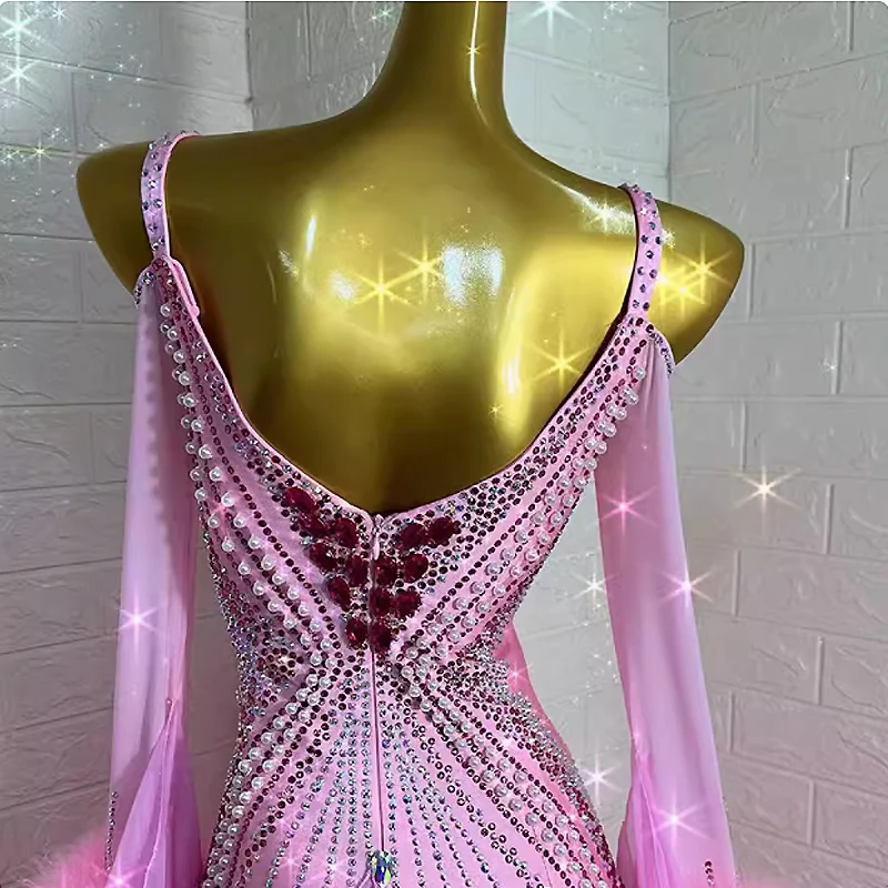 Ballroom Dance Competition Dress Customsized Adult Children Waltz Social Dancing Wear Skirt for Women Ballroom Stage Dresses