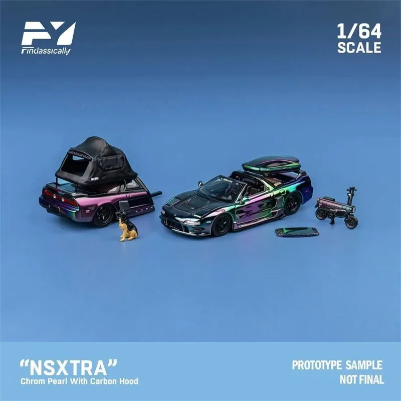 Finclassically FY 1:64 Honda NSXTRA Trailer Porsche Singer 911 DLS Turbo True Scale Miniaturen Legering Model Auto Collectie Gift