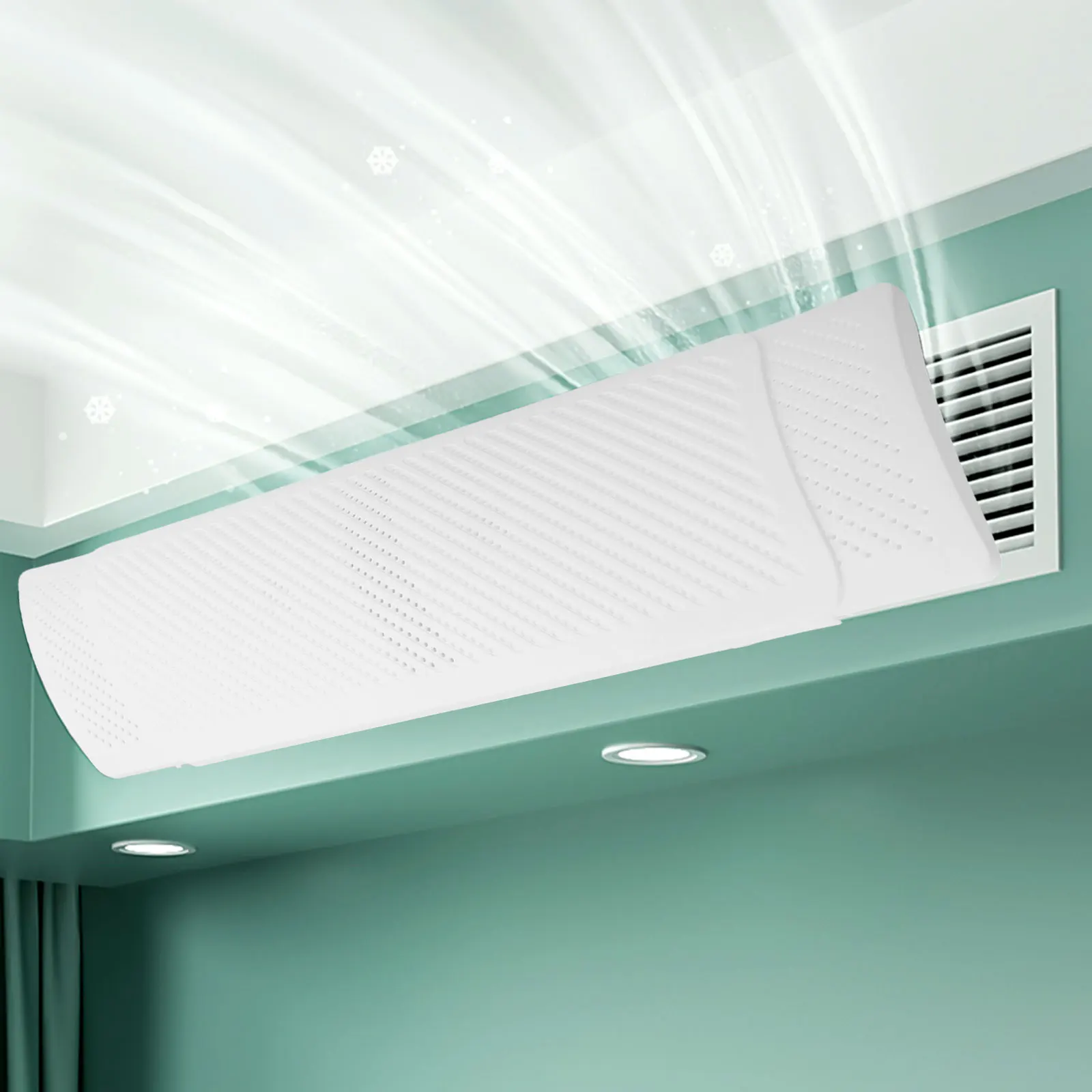 

Parts AC Air Deflector AC Vent Deflector Anti-Direct Blowing Central Air Conditioning PP Material Purifying Filter Cotton