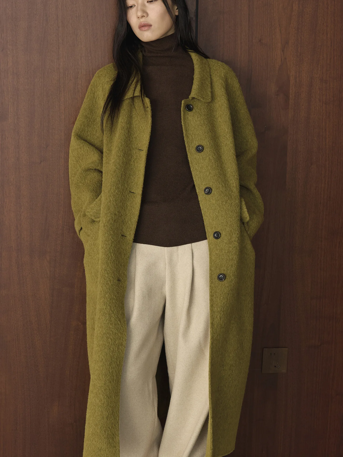 冬の新作 パリ風 レトロ カジュアル リバーシブル ウールコート ゆったりシルエット 多用途 ロングコート レディース