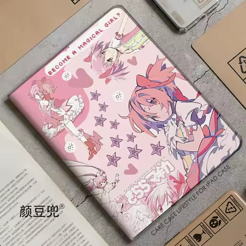 Puella Magi Madoka Magica Anime For Samsung Galaxy Tab S9Lite 8.7 2021Case SM-T220/T225 Tri-fold stand Cover Galaxy S6Lite S8 S7